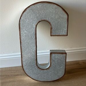 Metal Large C Decor